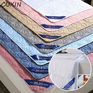 CUXIN Tấm lót nệm CUXIN, Khăn trải giường chống thấm nước chống bụi, Tấm lót giường Sandwich Mềm mại có thể giặt được Thân thiện với da Nệm ném người cao tuổi