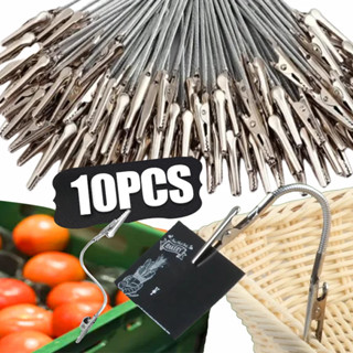 Kẹp cá mập hai đầu cầm tay bền bỉ - Kẹp cuộn dây bằng kim loại cực dài Giá đỡ nhãn siêu thị