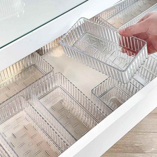  Khay Chia Ngăn Kéo Trong Suốt Khay Nhựa Đựng Mĩ Phẩm Có Thể Xếp Chồng Siêu Dày Dặn-MCKES 