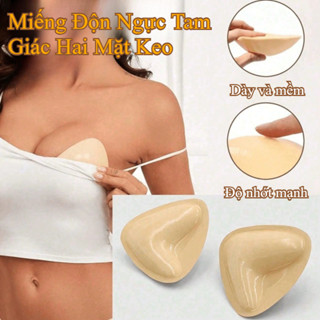 Miếng Độn Ngực Tam Giác Hai Mặt Keo,  Miếng dán ngực hình tam giác tập trung,Nữ Tam Giác Núm Vú Bao,Dính Siêu Chắc
