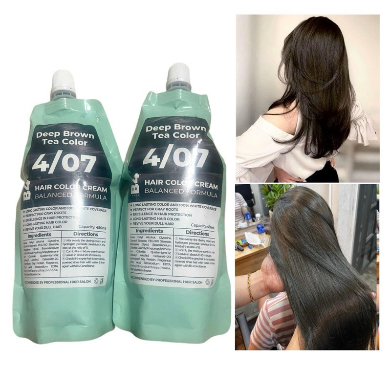 KEM NHUỘM PHỦ BẠC NÂU TRÀ ĐEN B4 DYING COLOR CREAM