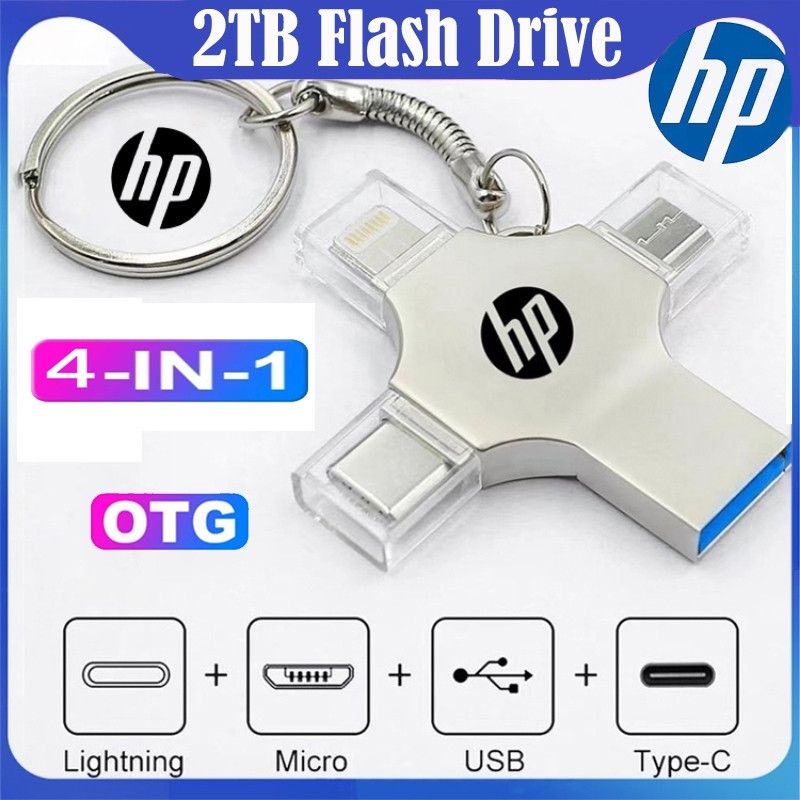 Ổ đĩa flash HP 2TB 4 trong 1 1TB USB 3.0 512GB 256GB 128GB Thẻ nhớ OTG Pendrive Tốc độ nhanh Type-C Cho i / O / S / Máy tính bảng / Android / Điện thoại thông minh / PC