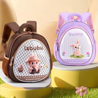 Balo mẫu giáo in hình labubu capybaru cute dễ thương cho bé trai gái đi học mầm non vải cao cấp 1101