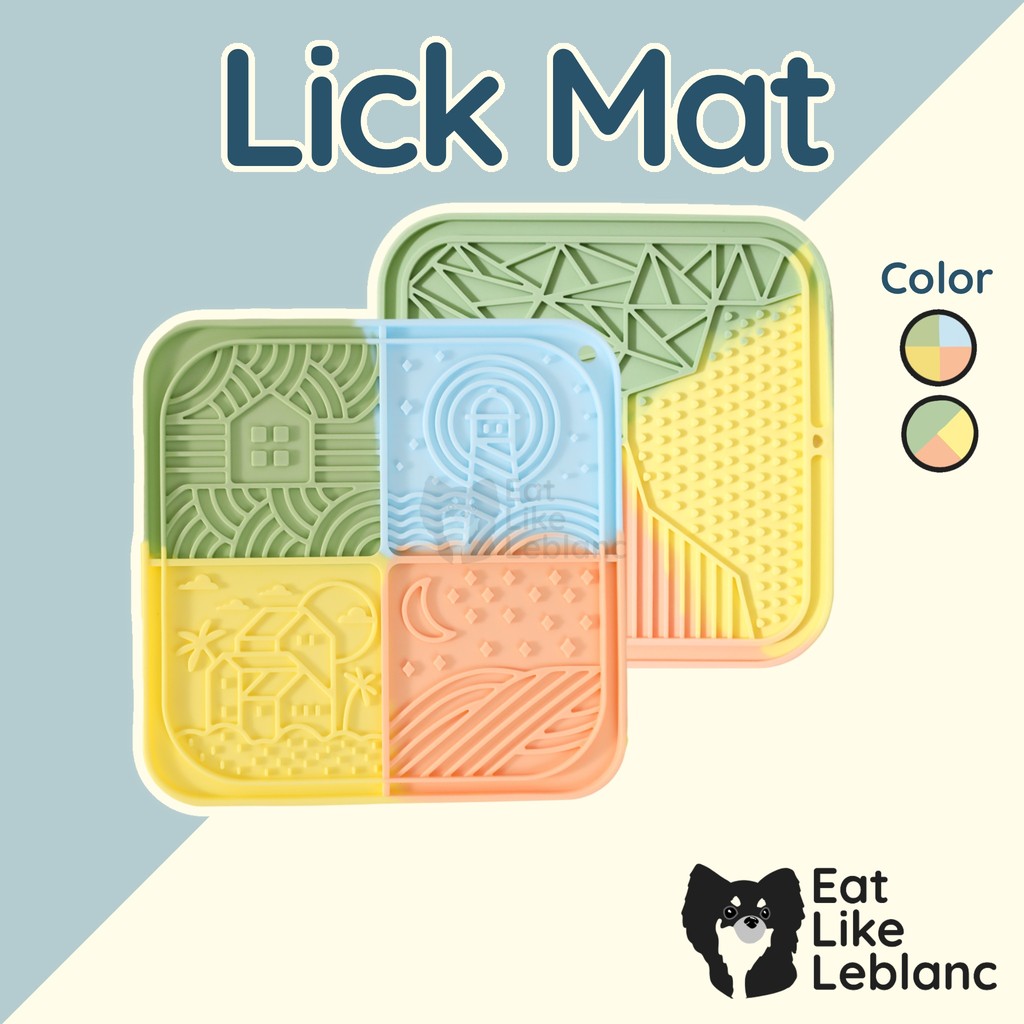 Lick Mat-Slow Feeder Đĩa Silicon Làm Chậm Ăn Cho Tất Cả Các Giống Chó Mèo Model 4season LM15