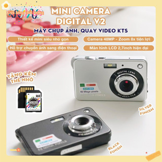 (🎁 tặng thẻ nhớ) Máy ảnh mini V2 48MP + camera thiết kế siêu nhẹ