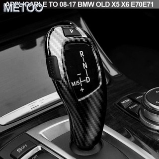 MT 2 Cái / bộ Xe Ô Tô Sợi Carbon Gear Dịch Chuyển Núm Bao Viền Tạo Kiểu Phụ Kiện Cho Xe BMW X5 X6 E70 E71 08-17