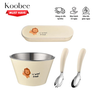  Bộ Bát Ăn Dặm Inox 304 2 Lớp Tháo Rời Kèm Thìa Nĩa Hộp – An Toàn Chống Nóng Siêu Bền Họa Tiết Dễ Thương | 293 