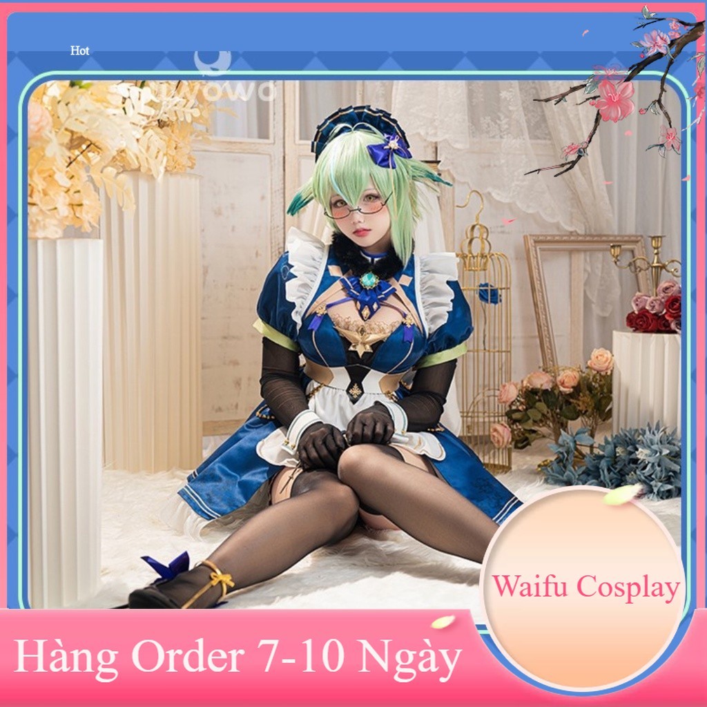 [Order 8-15 Ngày] Trang Phục Hoá Trang Cosplay Sucrose “Maid” (Genshin Impact)(Cosplay)