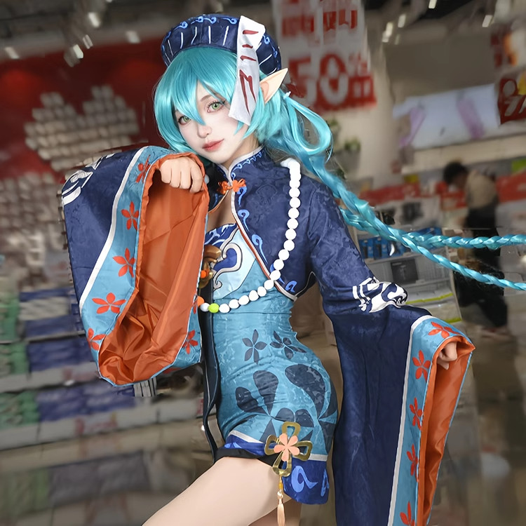 Mới Hatsune Miku Little Zombie Cosplay Trang Phục Anime Cosplay Nữ Trọn Bộ Anime Trang Phục NS