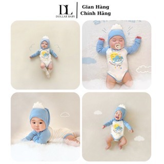 Bộ Bodysuit Kèm Mũ Ikii (Đám Mây) Cho Bé 6-18 Tháng - Cotton/Modal Mềm Mại - Chính Hãng Hàn Quốc.