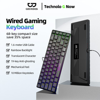 Bàn phím tiện dụng 68 phím GOOJODOQ có đèn chiếu sáng tùy chỉnh RGB Tương thích với nhiều hệ thống Windows 98 / XP / 2000 / ME / Vista / 7 / 8 / 10, Linux, Android