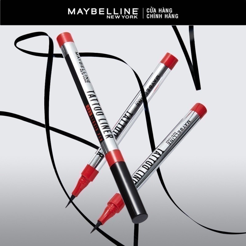 Bút Kẻ Mắt Nước Đen 48H Đậm Màu Bền Màu Không Lem Không Trôi Maybelline New York Tattoo 48h Liquid Pen EyeLiner 1g | BigBuy360 - bigbuy360.vn