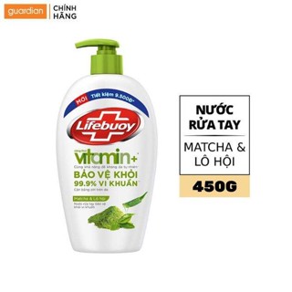 Nước Rửa Tay Giúp Cân Bằng PH Trên Da Lifebuoy Vitamin Matcha & Lô Hội Chai 450G