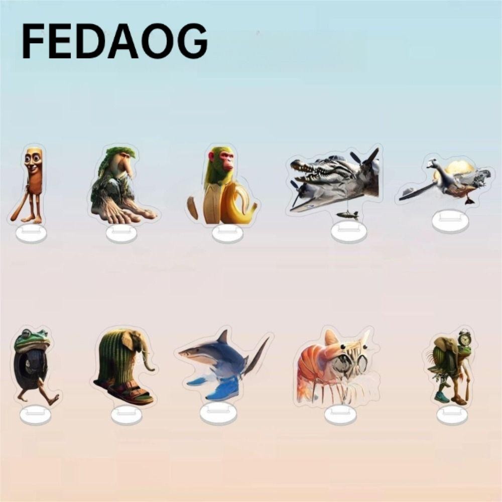 FEDAOG Tralaero Tralala Tung Tung Sahur Brr Br Patapim, Acrylic Đứng Biển Báo Trang Trí Bàn Làm Việc