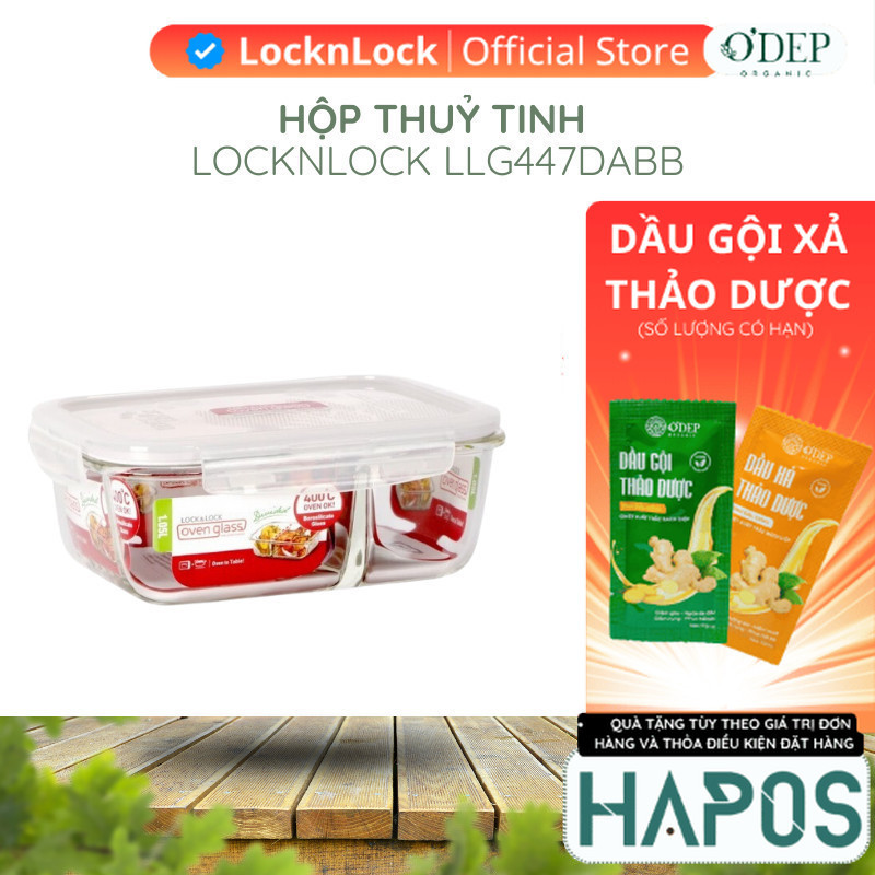 Hộp thủy tinh chịu nhiệt Chính hãng LocknLock LLG447D-ABB  - HAPOS OFFICIAL