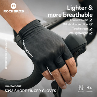 Găng tay đi xe đạp ROCKBROS thoáng khí nửa ngón đàn hồi nhẹ chống sốc cho găng tay xe đạp đường núi chống trượt