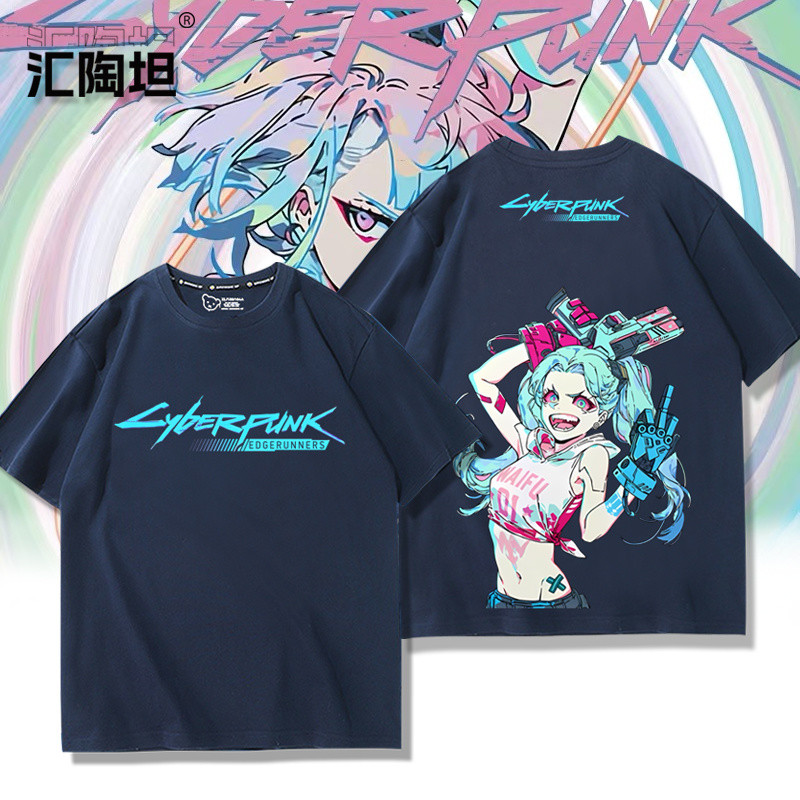 Cyberpunk Edge Walker 2077 – Áo Thun Tay Ngắn Nam Nữ Rebecca, Họa Tiết Ấn Tượng