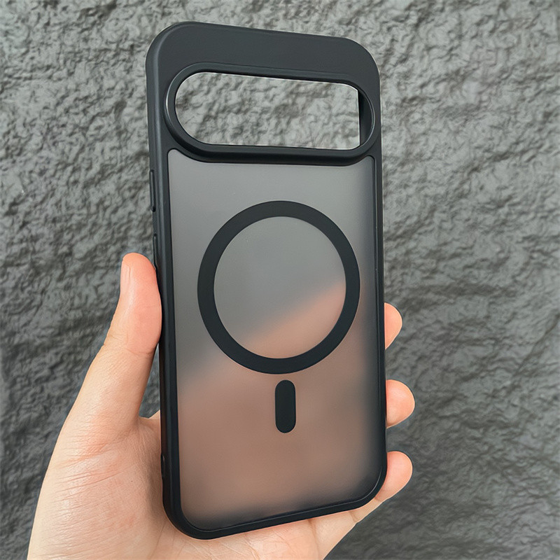 Magnetic Back Case For Google Pixel 8 9 Pro XL 10 9a 8a 7a Shockproof Hybrid Soft Bumper+Hard PC Mat