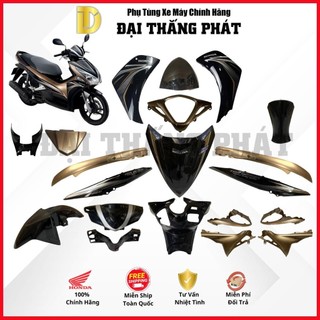   Có bán lẻ  Dàn áo xe Air Blade 110cc KVG  Đầu bò  - Năm 2011 - màu Đen vàng - NHB25F chính hãng Honda 