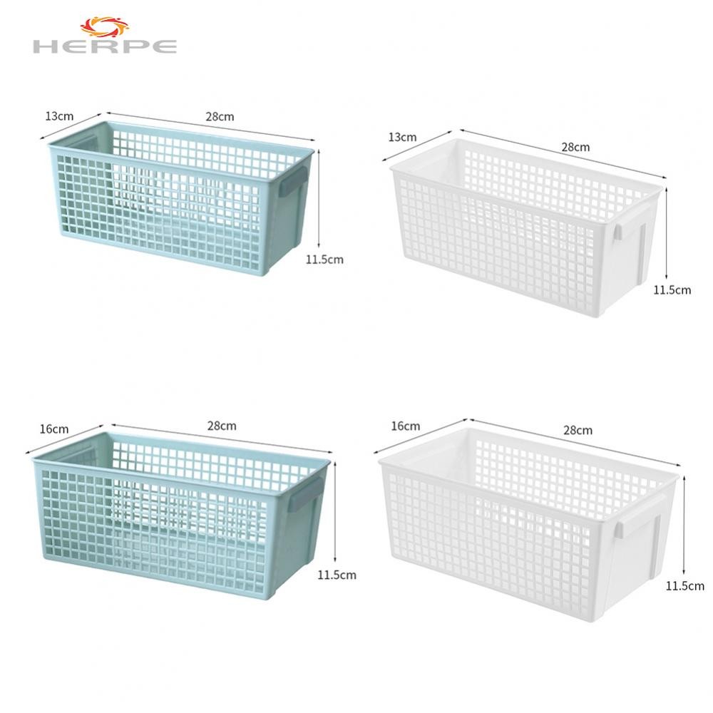 [HERPEVN]Functional Hollow Storage Basket Green/White Perfect for Fruits and More[Ready stock]