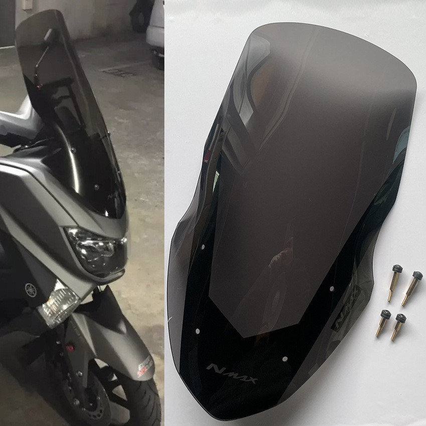 Xe Máy Bảo Vệ Gió Lưu Lượng Không Khí Tấm Che Kính Chắn Gió Kính Chắn Gió Cho Xe Yamaha NMAX 125 NMA