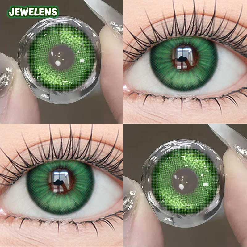 JeweLens 1 Cặp Cosplay Màu Xanh Kính Áp tròng Halloween Softlens