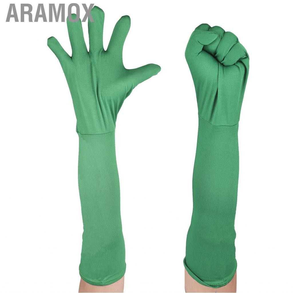 Aramox Màu xanh Chroma Key Găng tay Chromakey Găng tay vô hình Khóa nền cho ảnh chụp ảnh chụp ảnh mà
