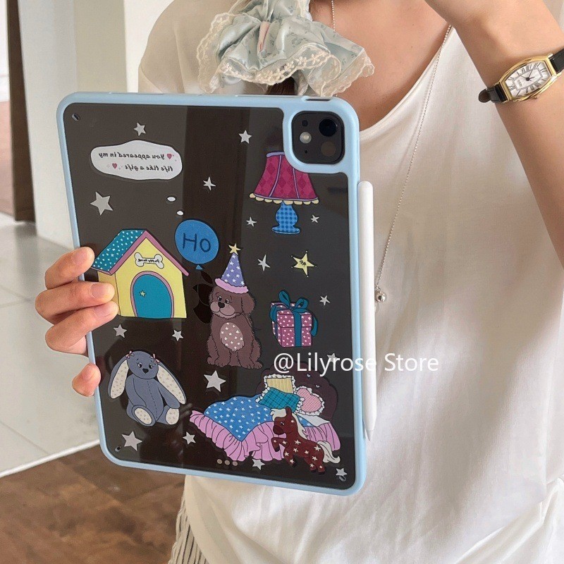 Ốp Lưng Cho iPad 7 8 9 10 13 inch 10.9 inch iPad Pro Air Acrylic 11 inch iPad Cover Hoạt Hình Hàn Qu