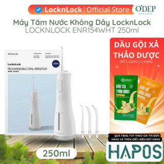 Máy tăm nước LocknLock pin 2000mAh bình nước lớn kèm nhiều đầu tăm ENR154WHT - HAPOS LOF 