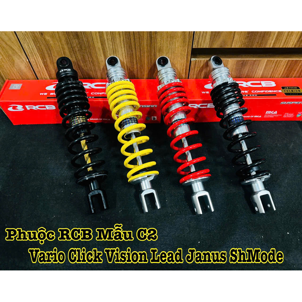 Phuộc RCB Vario / Click / Lead / Vision / Scoopy ( Mẫu C2 / Size : 330MM ) Bao Đúng Chính Hãng RCB >