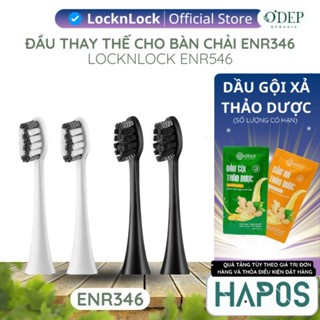 Bộ 4 đầu thay thế cho bàn chải điện LocknLock ENR346 - Mã ENR546 2 màu Đen, Trắng - Hapos Mall