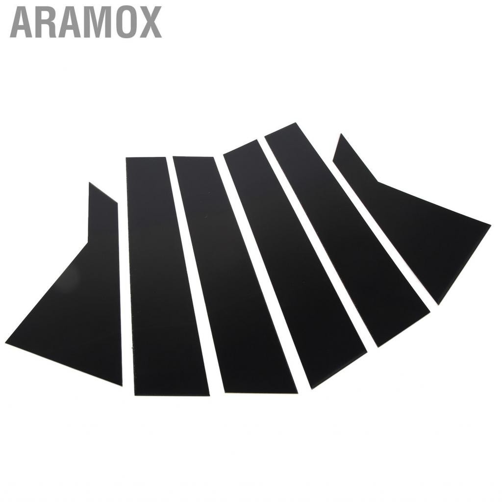Aramox AWESO-VN PIMP BÀI VIẾT Cửa Cửa sổ Trang trí 6PCS Black B Black B Post Decal Vỏ thay thế cho K