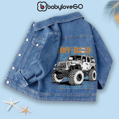 Áo khoác jeans cho bé trai BabyloveGO, áo khoác bò denim cho bé 1-10 tuổi