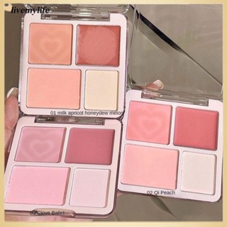 ✨ Bảng phấn má hồng KAPEINE Độ bão hòa thấp Mở rộng tự nhiên Pure Desire Style Phục hồi ánh sáng cao Kem má hồng toàn diện ba trong một (livemylife)