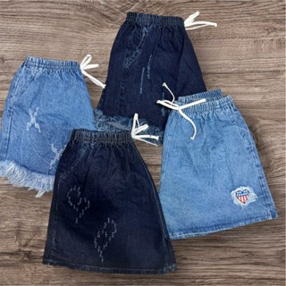 Combo 3 Quần đùi jean nữ từ 38-65kg quần short jean tua lai bầu wash rách