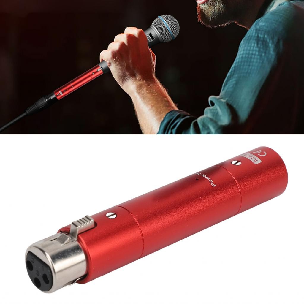 Micro Preamp 28dB Gain Inline Mic Hợp kim nhôm để phát sóng