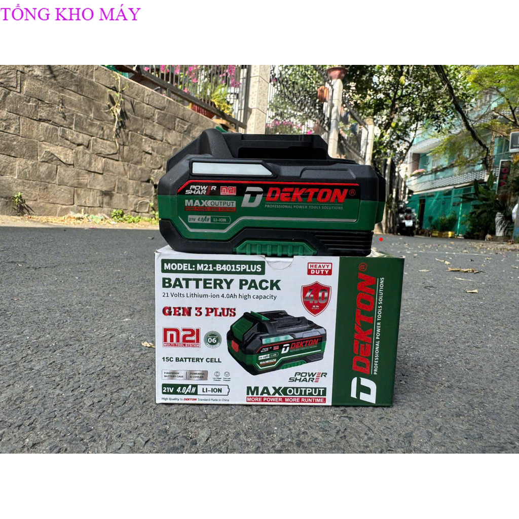 Pin 21v M21 Dekton, chân pin phổ thông Makita, M21-B4015PLUS , M21-B4000M, M2 kho máy xx