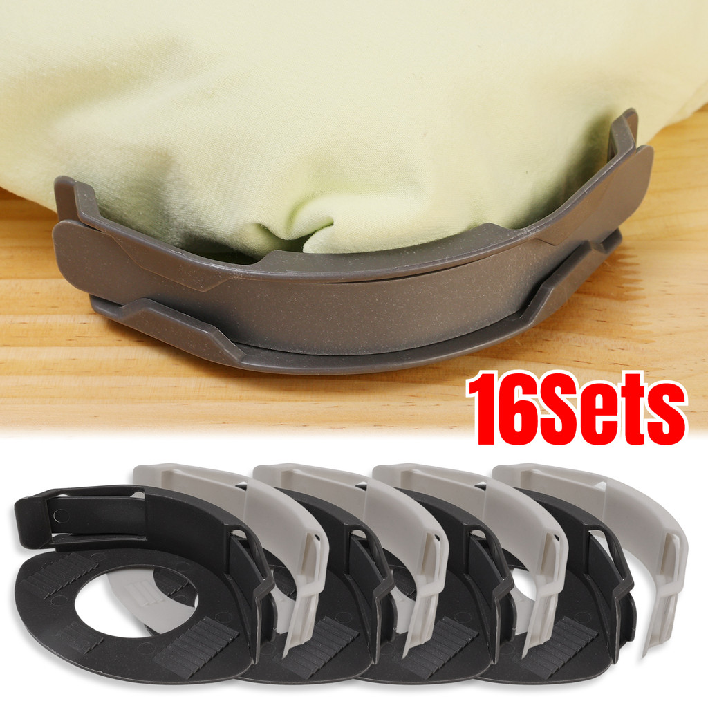 [Đến 3-5 ngày] 4 / 8 / 16 Bộ Kẹp Dây Ga Trải Giường Đa Năng Cho Giường Đơn / King Size, Chất Liệu PP