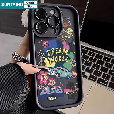 Ốp Điện Thoại Suntaiho Ngộ nghĩnh Dream World Họa Tiết Hợp Thời Trang Silicon Mềm Cao Cấp Chống Sốc Cho iPhone 11 12 13 14 15 16 Pro max IP 7 8 Plus Iphon X Xs XR Xs max