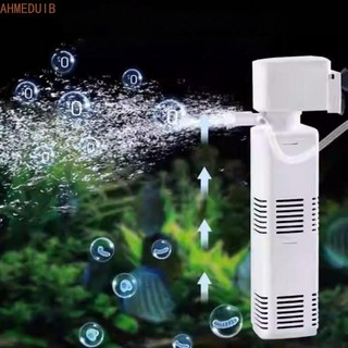  Bộ lọc bên trong bể cá AHMEDUIB Bộ lọc bể cá treo tường Máy lọc nước có bọt biển và ống khí Máy bơm chìm im lặng bằng nhựa cho bể cá 