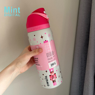 Owala Cup Freesip Chủ đề Giáng sinh Cốc giữ nhiệt chân không đôi Cốc cách nhiệt bằng thép không gỉ có ống hút Ấm đun nước thể thao di động ngoài trời Dung tích lớn 24oz 32oz