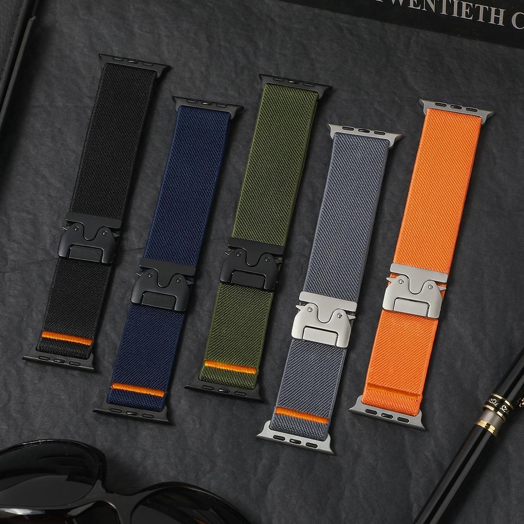 Dây đeo Nylon thể thao cho IWatch Ultra 2 băng tần 49mm 44mm 46mm 42mm 40mm 45mm 41mm 38mm Vòng đeo 