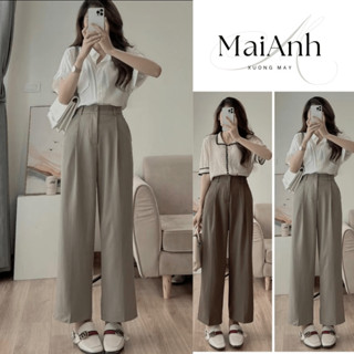  Quần Suông Ống Rộng Nữ Cạp Cao Cho Nấm Lùn Siêu Mềm Quần Culothes Cho Nàng 1m5 Hách Dáng Siêu Xinh Có BIGSIZE 