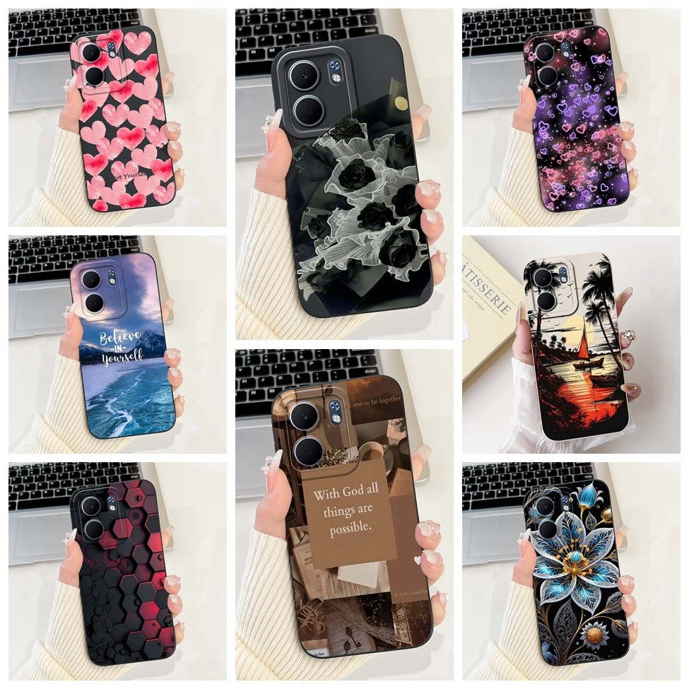 Ốp lưng Oppo A5x 4G CPH2725 Oppo A5x 5G PKW110 Silicon Hoạt Hình Dễ Thương Hoa Thời Trang Tình Yêu C