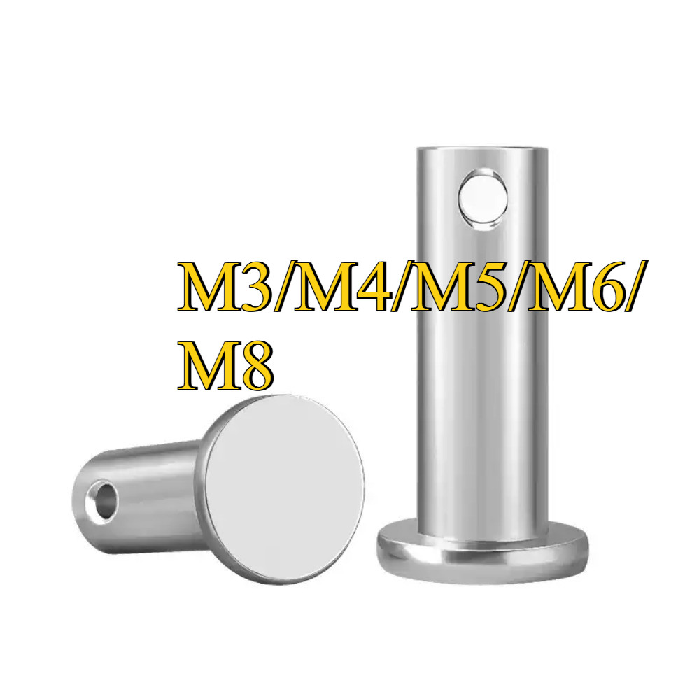 Trục gài chốt chẻ, chốt định vị bắt chốt chẻ，Chốt chẻ inox 304 M3 / M4 / M5 / M6 / M8 (HJC-HJC-YL-VN