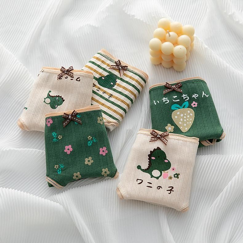 Bộ 5 Miếng Quần Lót Nữ Vải Cotton Mềm Mại Và Thoải Mái Khi Mặc Đáy 2 Lớp Thông Gió Tốt NY086