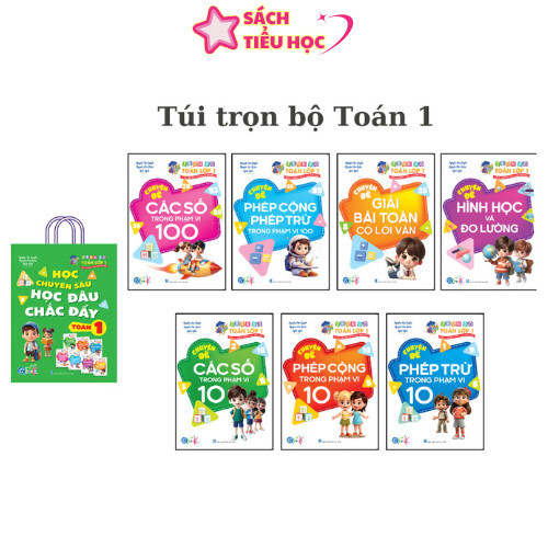 Sách - Túi Trọn Bộ Toán Học Chuyên Sâu - Học Đâu Chắc Đấy Lớp 1 - Cả năm