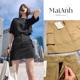  Chân váy kaki túi hộp mềm mịn váy có quần bảo hộ bên trong cao cấp dày dặn tôn dáng siêu xinh 