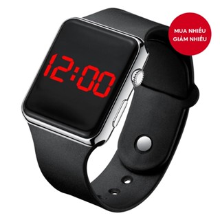 Đồng hồ thông minh kỹ thuật số LED vuông hợp thời trang dành cho học sinh Người lớn và cặp đôi đa năng