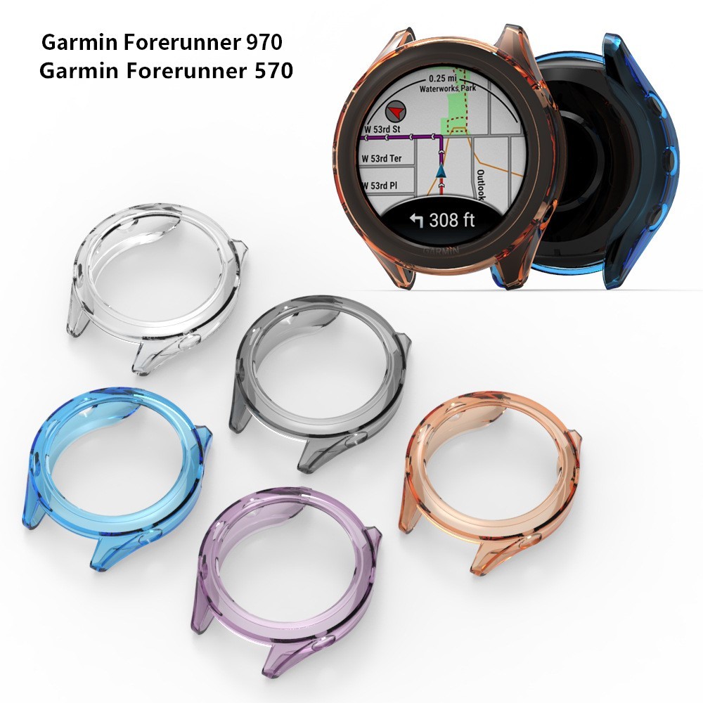 Ốp Lưng Tpu Mềm Cho Garmin Forerunner 570 42mm 47mm Ốp Lưng Bảo Vệ Garmin Forerunner 970 Phụ Kiện Đồ